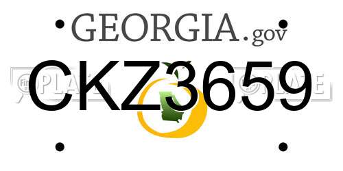 CKZ3659 Georgia License Plate