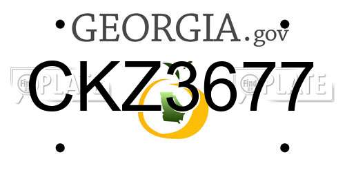 CKZ3677 Georgia License Plate