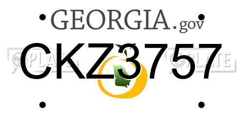CKZ3757 Georgia License Plate