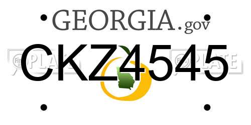 CKZ4545 Georgia License Plate