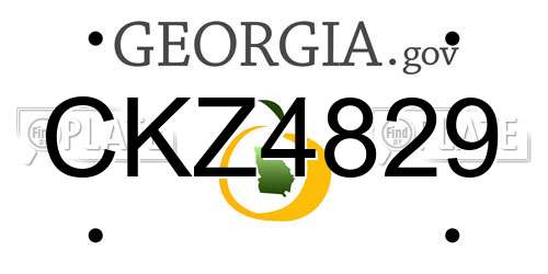 CKZ4829 Georgia License Plate