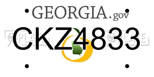 CKZ4833 Georgia License Plate