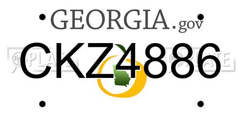 CKZ4886 Georgia License Plate