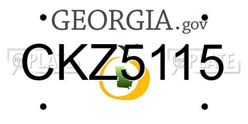 CKZ5115 Georgia License Plate