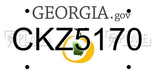 CKZ5170 Georgia License Plate