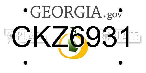 CKZ6931 Georgia License Plate