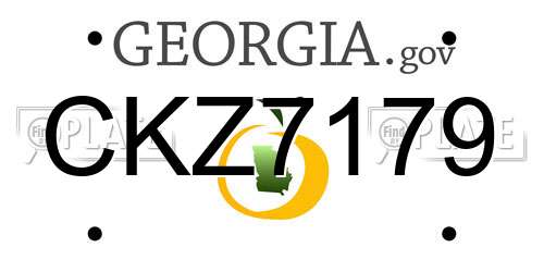 CKZ7179 Georgia License Plate