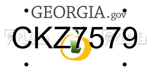 CKZ7579 Georgia License Plate