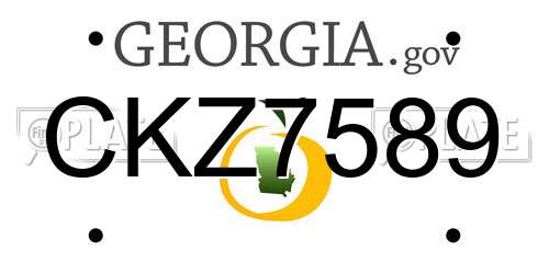 CKZ7589 Georgia License Plate