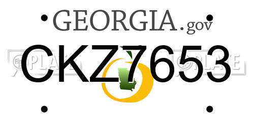 CKZ7653 Georgia License Plate