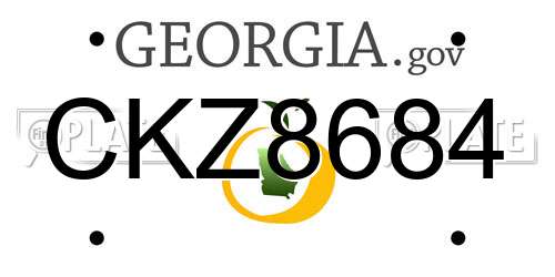 CKZ8684 Georgia License Plate
