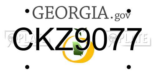 CKZ9077 Georgia License Plate