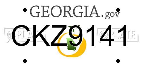 CKZ9141 Georgia License Plate