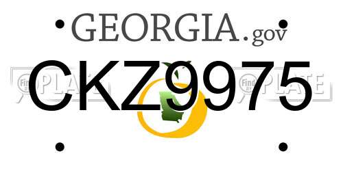 CKZ9975 Georgia License Plate