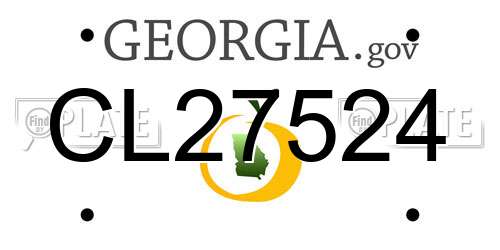 CL27524 Georgia License Plate