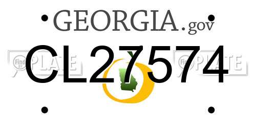 CL27574 Georgia License Plate