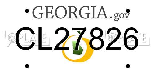 CL27826 Georgia License Plate