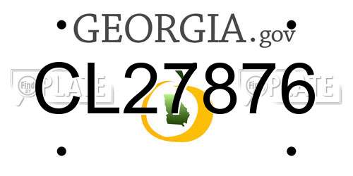 CL27876 Georgia License Plate