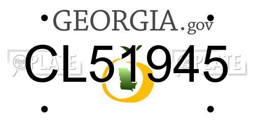 CL51945 Georgia License Plate