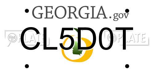CL5D0T Georgia License Plate