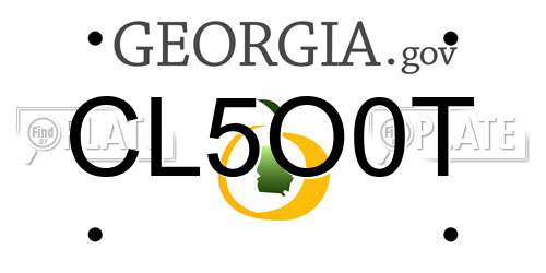 CL5O0T Georgia License Plate