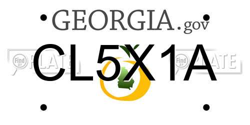 CL5X1A Georgia License Plate