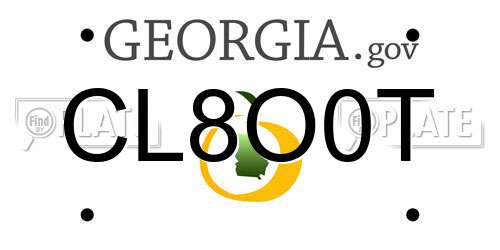 CL8O0T Georgia License Plate