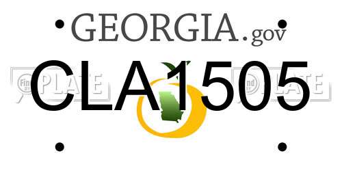 CLA1505 Georgia License Plate