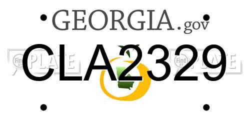CLA2329 Georgia License Plate