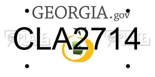 CLA2714 Georgia License Plate
