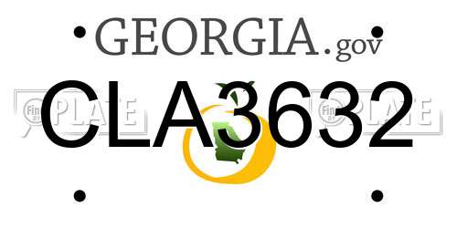 CLA3632 Georgia License Plate