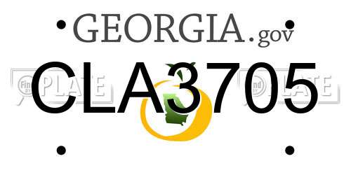 CLA3705 Georgia License Plate