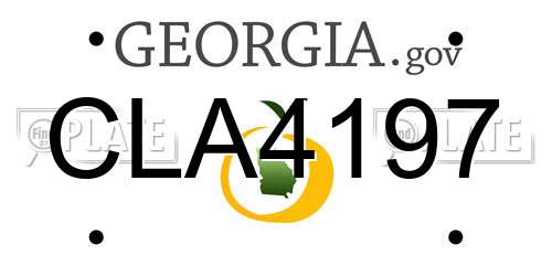 CLA4197 Georgia License Plate