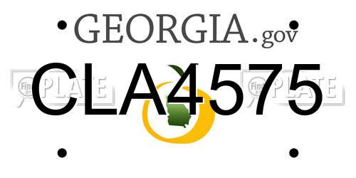 CLA4575 Georgia License Plate