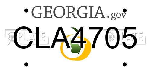 CLA4705 Georgia License Plate