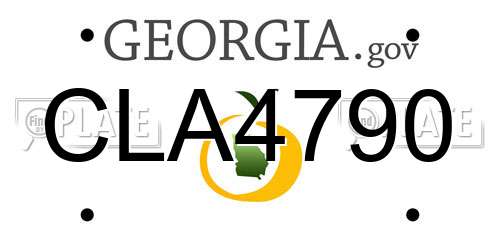 CLA4790 Georgia License Plate