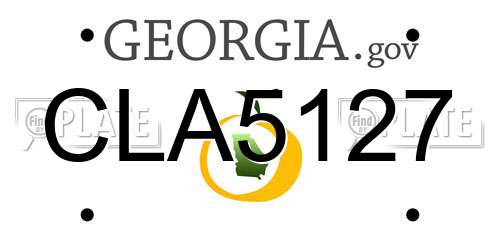 CLA5127 Georgia License Plate