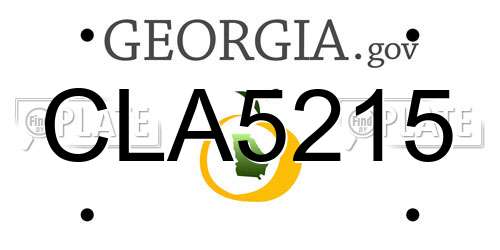 CLA5215 Georgia License Plate