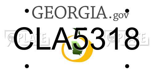 CLA5318 Georgia License Plate