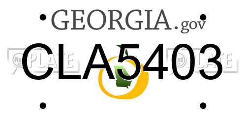 CLA5403 Georgia License Plate