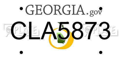 CLA5873 Georgia License Plate