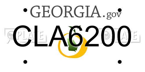 CLA6200 Georgia License Plate
