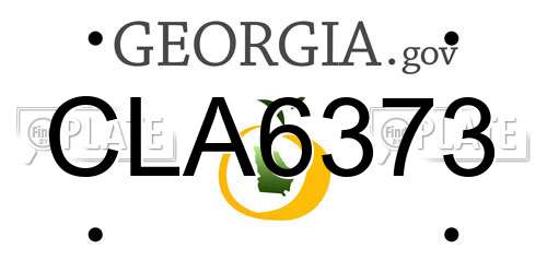 CLA6373 Georgia License Plate