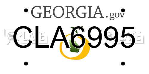 CLA6995 Georgia License Plate