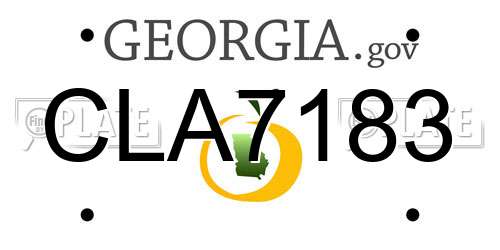 CLA7183 Georgia License Plate