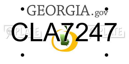 CLA7247 Georgia License Plate