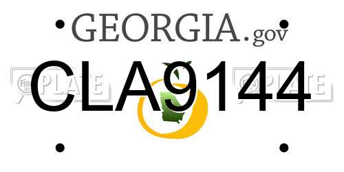 CLA9144 Georgia License Plate