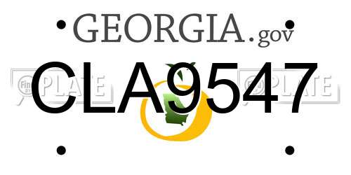 CLA9547 Georgia License Plate