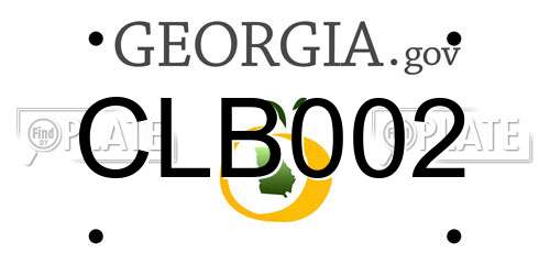 CLB002 Georgia License Plate