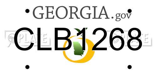 CLB1268 Georgia License Plate